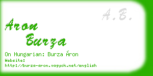 aron burza business card