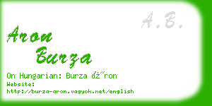 aron burza business card